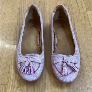 Petter Millar women’s shoes animal embossed pink leather golf flats